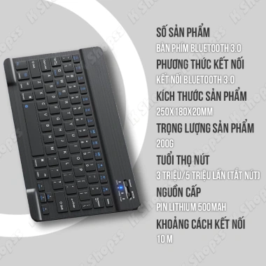 Bàn phím & chuột Bluetooth đa năng, kết nối điện thoại, PC, tablet - Giá sỉ 119.000đ 3