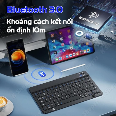 Bàn phím & chuột Bluetooth đa năng, kết nối điện thoại, PC, tablet - Giá sỉ 119.000đ 6