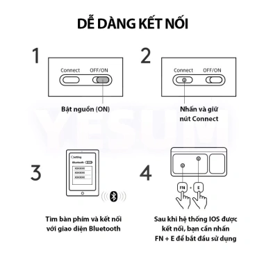 Bàn phím & chuột Bluetooth đa năng, kết nối điện thoại, PC, tablet - Giá sỉ 119.000đ 7