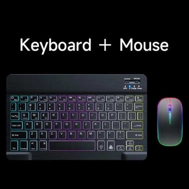 Bàn phím & chuột Bluetooth không dây đèn LED cho OPPO Pad Neo 11.4, Air 2, Tablet Android 10