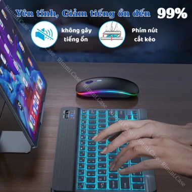Bàn phím & chuột Bluetooth không dây đèn LED, phù hợp iPad Android - 95.000₫ 4