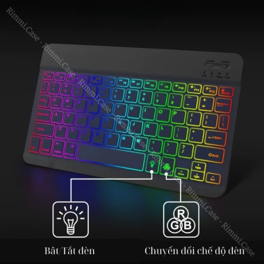 Bàn phím & chuột Bluetooth không dây đèn LED, phù hợp iPad Android - 95.000₫ 9