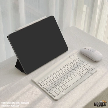 Bàn phím & Chuột Bluetooth mỏng nhẹ cho Tablet Pro 11, Air 4, Gen 5-9, Laptop, Smartphone - 39.000₫