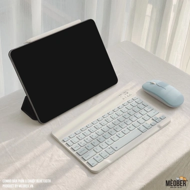 Bàn phím & Chuột Bluetooth mỏng nhẹ cho Tablet Pro 11, Air 4, Gen 5-9, Laptop, Smartphone - 39.000₫