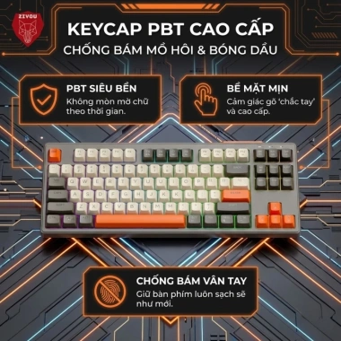 Bàn phím Chuột Bluetooth Ziyou M87 LED đa năng, chơi game, làm việc, chỉ 489.000₫