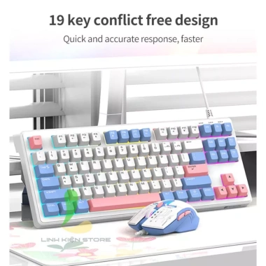 Bàn phím chuột có dây XUNFOX K600 - Đèn nền RGB rực rỡ, giảm còn 509.000₫