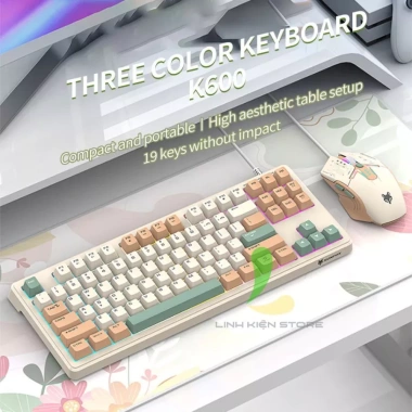 Bàn phím chuột có dây XUNFOX K600 - Đèn nền RGB rực rỡ, giảm còn 509.000₫