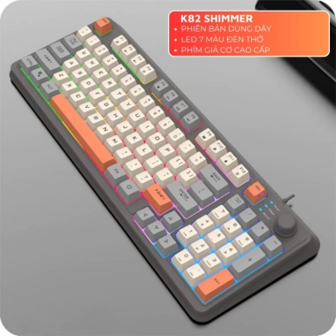 Bàn phím & chuột gaming K820 XUNFOX LED 7 màu, nút chỉnh âm, gõ êm - giá 319.000₫ 10