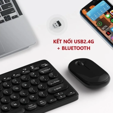 Bàn Phím & Chuột Không Dây Bluetooth 5.0 USB 2.4G K902 – Dùng chung 1 USB, tương thích Laptop, PC, Tablet, Điện Thoại – 190.000đ 5