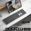 Bàn Phím Chuột Không Dây Fullsize H869 Pin Sạc Type‑C, Bluetooth 5.2/3.0, USB 2.4G, Kết Nối 4 Thiết Bị, Chống Ồn – 460k 3