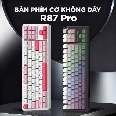 Bàn phím cơ AK82 2.4G/BT, có dây 87 phím Hot-swap, pin 5.000mAh RGB, 499.500 VND