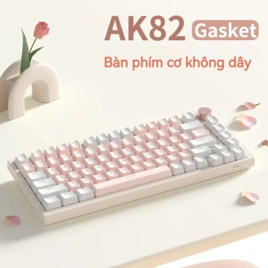 Bàn phím cơ AK82 2.4G/BT, có dây 87 phím Hot-swap, pin 5.000mAh RGB, 499.500 VND