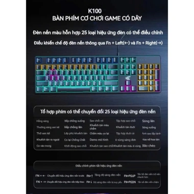 Bàn phím cơ AMG10 có dây full phím Gaming và làm việc, chỉ 299.000đ 6