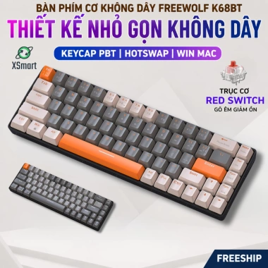 Bàn Phím Cơ Bluetooth K68BT Red Switch Hotswap - Gõ Cực Nhanh, Không Dây, Giá 619k
