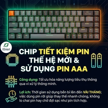 Bàn Phím Cơ Bluetooth K68BT Red Switch Hotswap - Gõ Cực Nhanh, Không Dây, Giá 619k