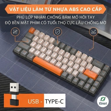 Bàn Phím Cơ Bluetooth K68BT Red Switch Hotswap - Gõ Cực Nhanh, Không Dây, Giá 619k 9 Bàn Phím Cơ Bluetooth K68BT Red Switch Hotswap - Gõ Cực Nhanh, Không Dây, Giá 619k 9