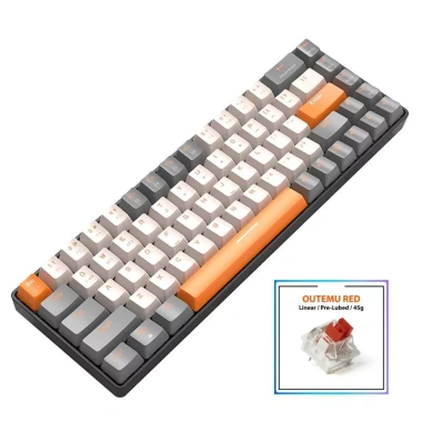 Bàn Phím Cơ Bluetooth Không Dây K68BT Red Switch Hotswap - Kết Nối PC, Phone, Tablet, Giá Ưu Đãi 462k