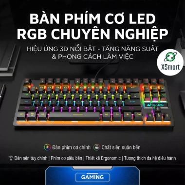 Bàn Phím Cơ Crack K2 PRO LED RGB 10 Chế Độ - Gaming & Văn Phòng, Giá 489.000đ 2