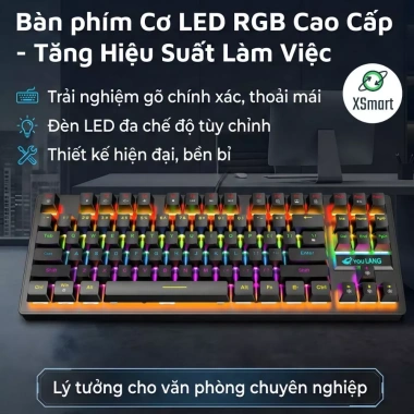 Bàn Phím Cơ Crack K2 PRO LED RGB 10 Chế Độ - Gaming & Văn Phòng, Giá 489.000đ 3