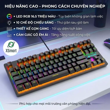 Bàn Phím Cơ Crack K2 PRO LED RGB 10 Chế Độ - Gaming & Văn Phòng, Giá 489.000đ 4