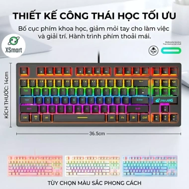 Bàn Phím Cơ Crack K2 PRO LED RGB 10 Chế Độ - Gaming & Văn Phòng, Giá 489.000đ 5