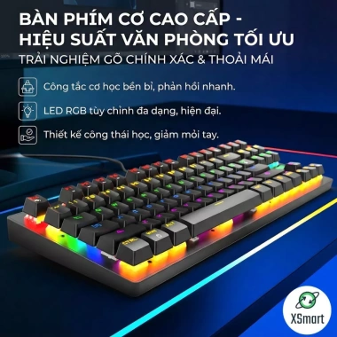 Bàn Phím Cơ Crack K2 PRO LED RGB 10 Chế Độ - Gaming & Văn Phòng, Giá 489.000đ 7