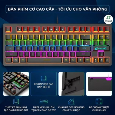 Bàn Phím Cơ Crack K2 PRO LED RGB 10 Chế Độ - Gaming & Văn Phòng, Giá 489.000đ 8