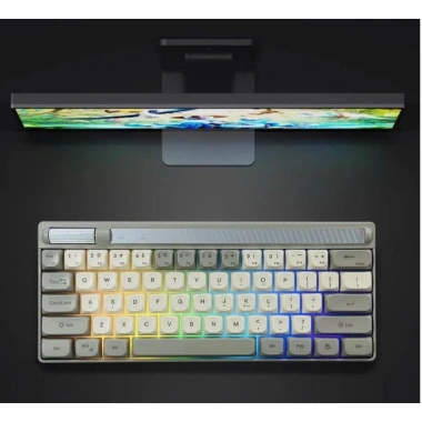Bàn phím có dây K81 giả cơ gaming – Đèn LED 7 màu, núm xoay và nút vặn âm lượng, 149k