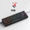 Bàn phím cơ F68 trục đỏ 68 phím LED rainbow đa chế độ - Lý tưởng cho văn phòng và game, giá 296k 5