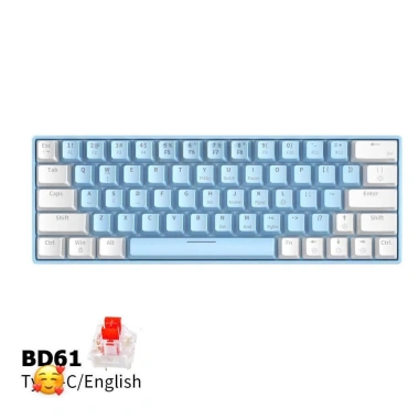 Bàn phím cơ F68 trục đỏ 68 phím LED rainbow đa chế độ - Lý tưởng cho văn phòng và game, giá 296k