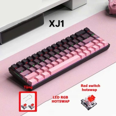 Bàn phím cơ F68 trục đỏ 68 phím LED rainbow đa chế độ - Lý tưởng cho văn phòng và game, giá 296k
