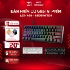 Bàn Phím Cơ GK23 3 Mode Bluetooth + 2.4G, 61 Phím Hotswap 5 Pin, LED RGB – 300.000₫
