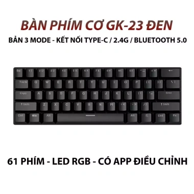 Bàn Phím Cơ GK23 3 Mode Bluetooth + 2.4G, 61 Phím Hotswap 5 Pin, LED RGB – 300.000₫ 8