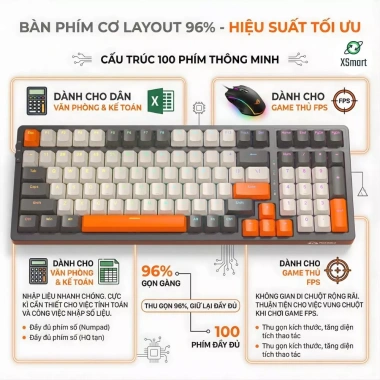 Bàn Phím Cơ Không Dây K8BT BT5.0 Hotswap Red Switch LED Gõ Êm Lót Foam Giá 881k 2