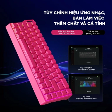 Bàn phím cơ không dây ONIKUMA K68 Bluetooth 2.4G LED RGB, PC iPad - 559.000₫ 3