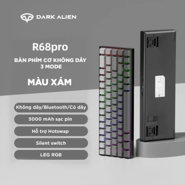 Bàn phím cơ không dây ONIKUMA K68 Bluetooth 2.4G LED RGB, PC iPad - 559.000₫ 10