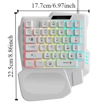 Bàn phím cơ MAOYE66SY 35 phím một tay phát sáng USB cho game và điện thoại