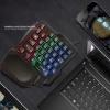 Bàn phím cơ MAOYE66SY 35 phím một tay phát sáng USB cho game và điện thoại 9