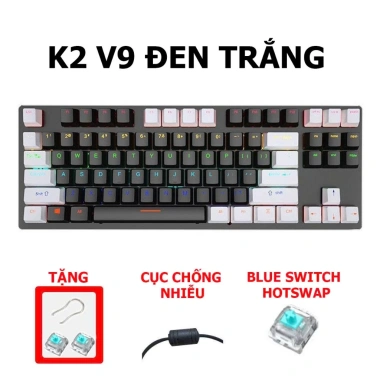 Bàn phím cơ Q82 V9 Tiroshi Hot Swappable Red Switch, núm âm lượng, LED đa màu, 299.000₫ 7 Bàn phím cơ Q82 V9 Tiroshi Hot Swappable Red Switch, núm âm lượng, LED đa màu, 299.000₫ 7