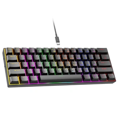 Bàn phím cơ Tiroshi mini rút gọn LED Rainbow, dùng cho laptop và PC, chỉ 288.999đ