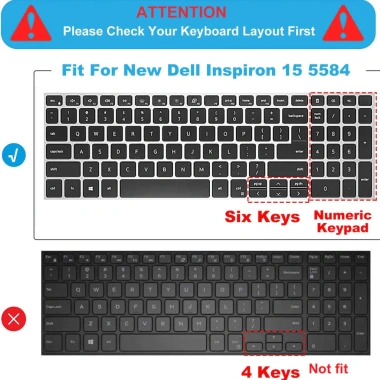Bàn phím da bảo vệ Dell Vostro 15/Inspiron 15 7.000/5.000 - Giá ưu đãi 16.359 VND 6