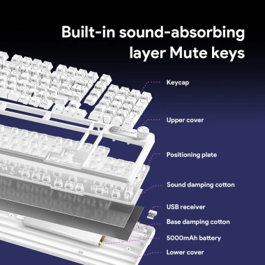 Bàn phím FURYCUBE IP98 PRO Bluetooth/USB, LED RGB, Smart Knob, Keycap PBT cao cấp, không ồn - Giá chỉ 469.000₫ 7