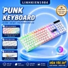 Bàn phím gaming giả cơ PANTSAN PK100 trắng có dây, nút tròn, LED 7 màu thiết kế cực đẹp