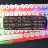 Bàn phím gaming giả cơ PANTSAN PK100 trắng có dây, nút tròn, LED 7 màu thiết kế cực đẹp 3