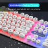 Bàn phím gaming giả cơ PANTSAN PK100 trắng có dây, nút tròn, LED 7 màu thiết kế cực đẹp 8