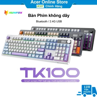 Bàn Phím Gaming Không Dây XUNFOX Bluetooth 2.4G LED RGB - Giá chỉ 489.000₫