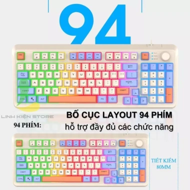 Bàn phím gaming XUNFOX K82/K10/K820 có dây công thái học LED Rainbow - Giá 219.000đ 2