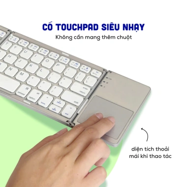 Bàn Phím Gập Gọn Bluetooth Mini với Touchpad, Bảo Hành 3 Tháng Đổi 1 Giá ưu đãi 760.000₫ 4 Bàn Phím Gập Gọn Bluetooth Mini với Touchpad, Bảo Hành 3 Tháng Đổi 1 Giá ưu đãi 760.000₫ 4