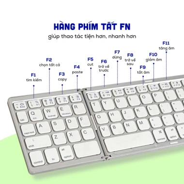 Bàn Phím Gập Gọn Bluetooth Mini với Touchpad, Bảo Hành 3 Tháng Đổi 1 Giá ưu đãi 760.000₫ 7 Bàn Phím Gập Gọn Bluetooth Mini với Touchpad, Bảo Hành 3 Tháng Đổi 1 Giá ưu đãi 760.000₫ 7