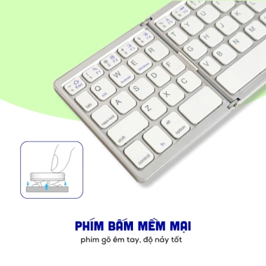 Bàn Phím Gập Gọn Bluetooth Mini với Touchpad, Bảo Hành 3 Tháng Đổi 1 Giá ưu đãi 760.000₫